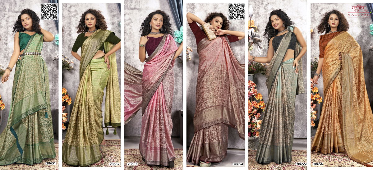 Parvana Vol 2 By Vallabhi Printed Brasso Sarees Wholesale Shop in Surat